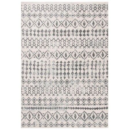 Safavieh Tulum Power Loomed Rectangle Area Rug Ivory & Grey - 5 ft. -3 in. x 7 ft. -6 in. TUL240A-5